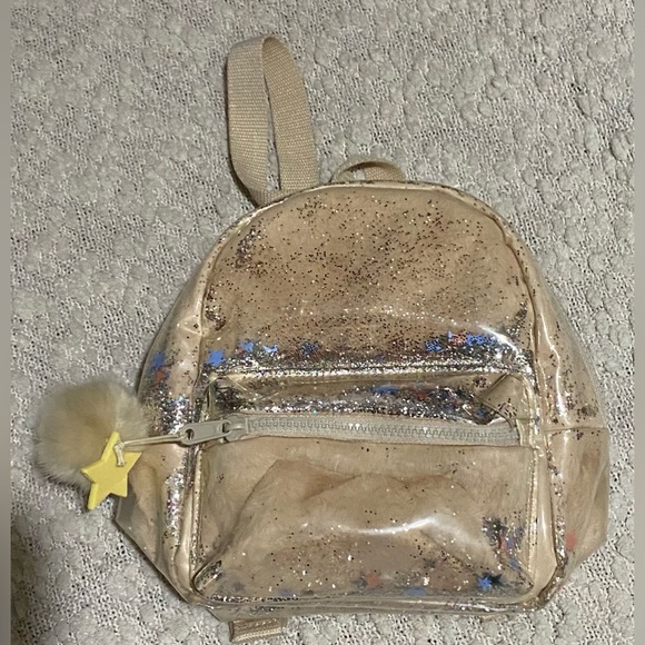 Zara Confetti Beige Mini Backpack - Picture 2 of 6